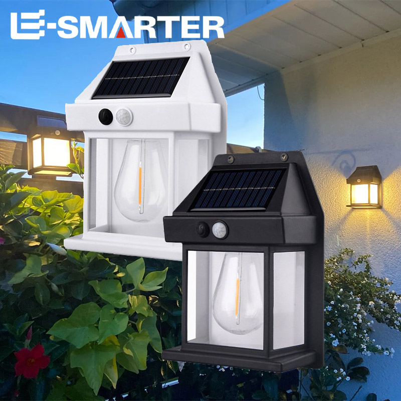 Smart Garden Lanterns - พลังงานแสงอาทิตย์ทังสเตนโคมไฟกลางคืนอัจฉริยะ Motion Sensor โคมไฟติดผนัง 3 โหมดกันน้ํา