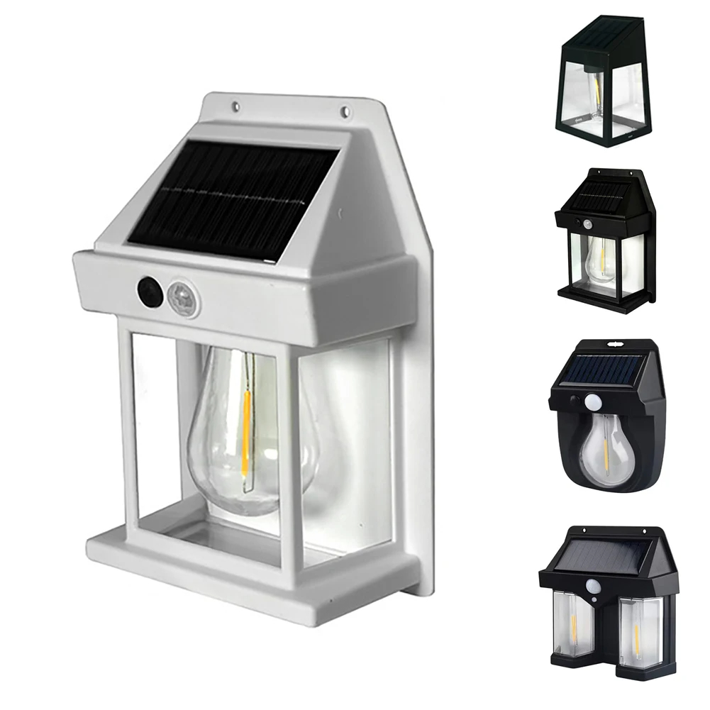 Smart Garden Lanterns - โคมไฟติดผนังอัจฉริยะพลังงานแสงอาทิตย์พร้อมเซ็นเซอร์ตรวจจับความเคลื่อนไหว โคมไฟทังสเตนกลางคืน 3 โหมดแสง กันน้ำ ตกแต่งสวนและลานบ้าน