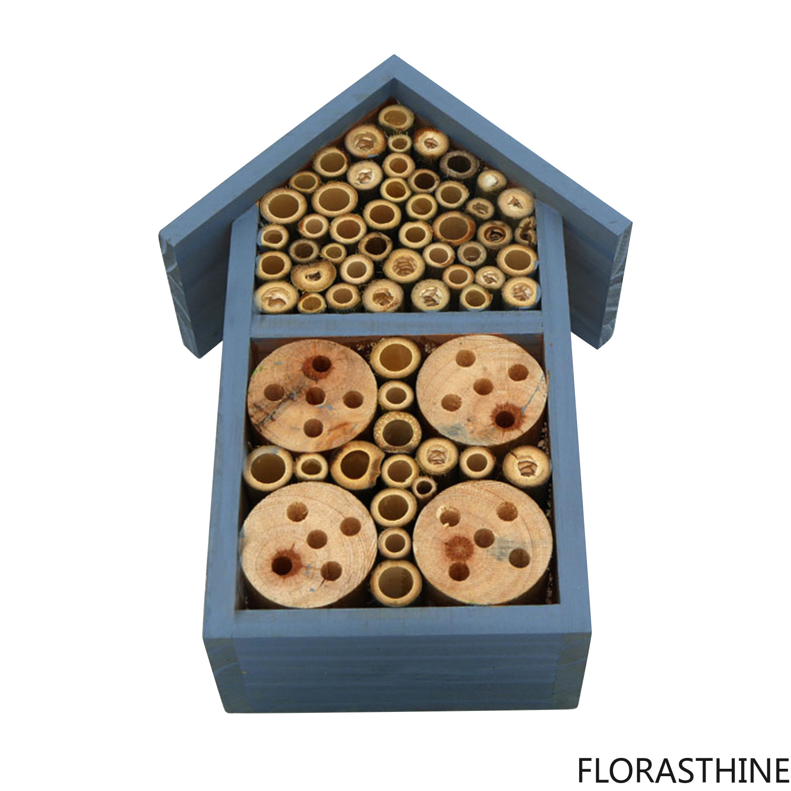 Insect Hotel Wood - บ้านแมลงไม้ธรรมชาติ โรงแรมแมลง บ้านผึ้ง ที่อยู่อาศัยสำหรับเต่าทอง แมลงปีกสี ผีเสื้อ