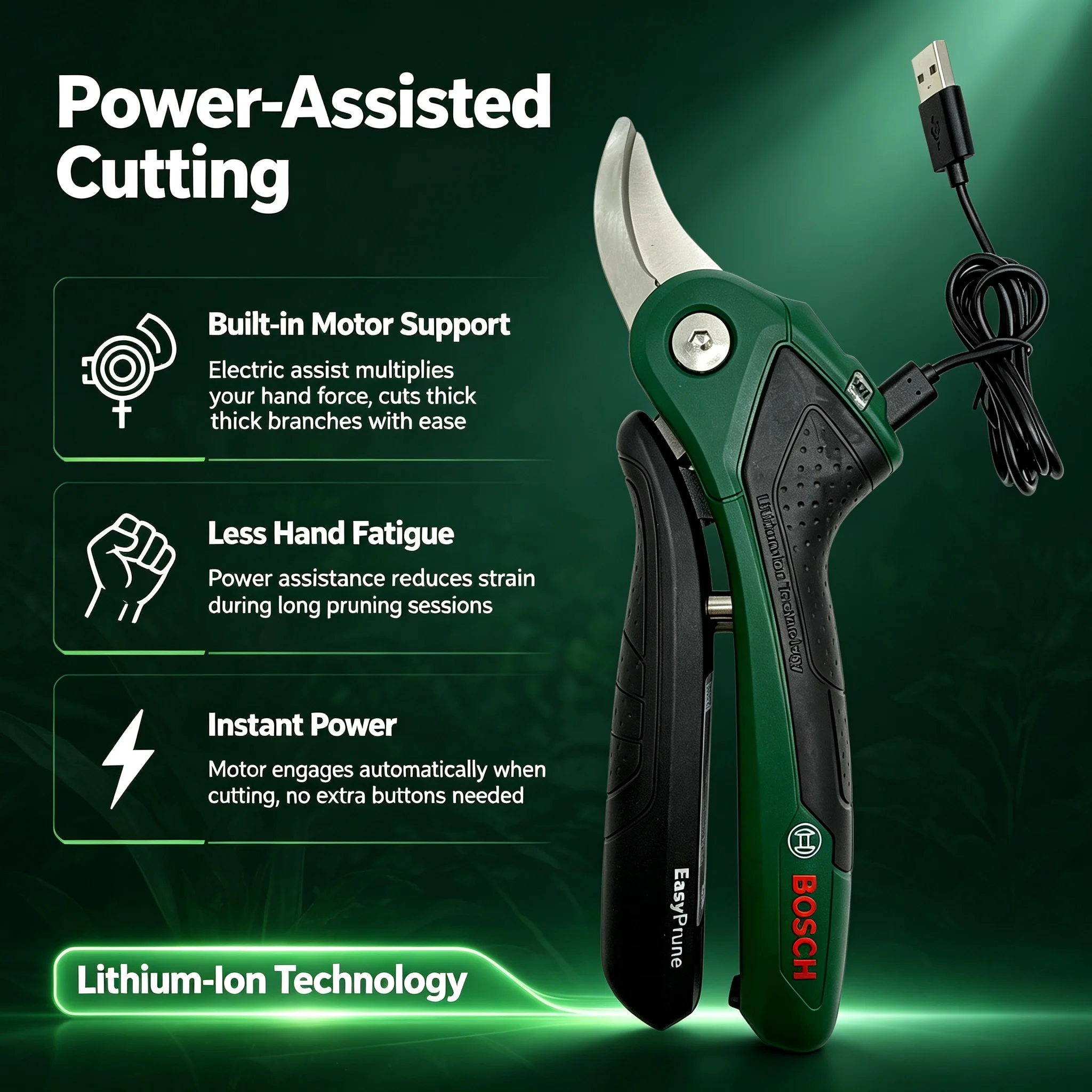 กรรไกรตัดกิ่งไร้สาย Bosch 3.6V - Smart Garden Bosch บทวิจารณ์และราคา