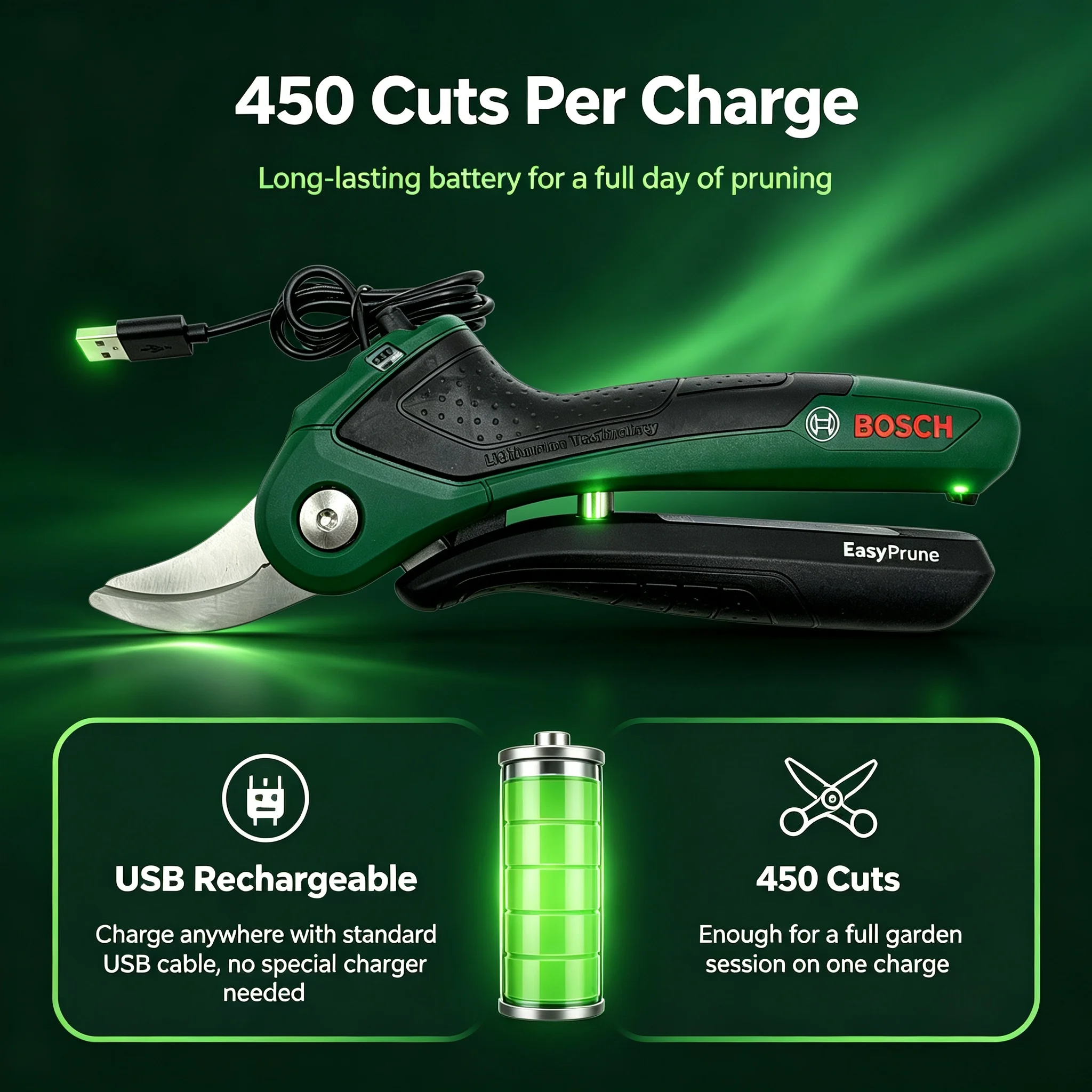 กรรไกรตัดกิ่งไร้สาย Bosch 3.6V - Smart Garden Bosch บทวิจารณ์และราคา