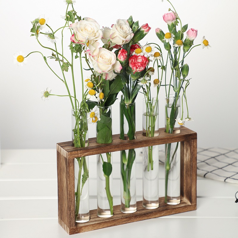 5 หลอดแก้ว Hydroponic Planter  - Indoor Herb Garden Kit บทวิจารณ์และราคา