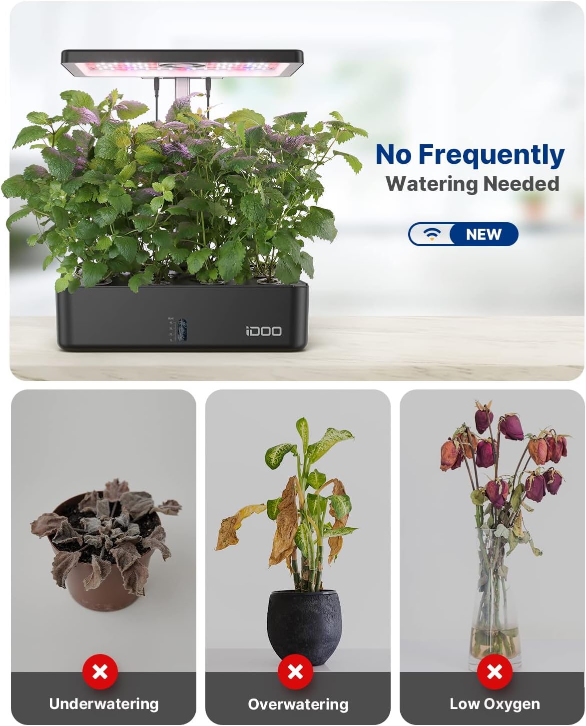 ระบบปลูกพืชไฮโดรโพนิกส์แบบ WiF - Indoor Herb Garden Kit บทวิจารณ์และราคา