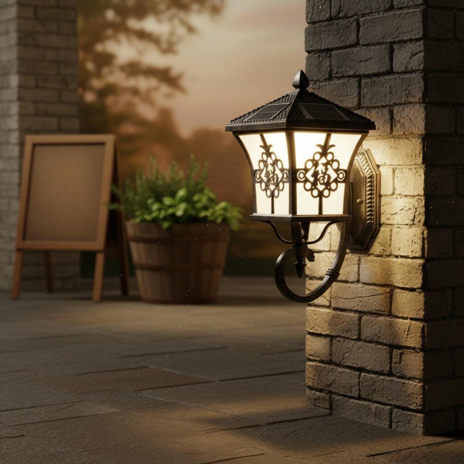 โคมไฟติดผนังพลังงานแสงอาทิตย์อ - Smart Garden Lanterns บทวิจารณ์และราคา