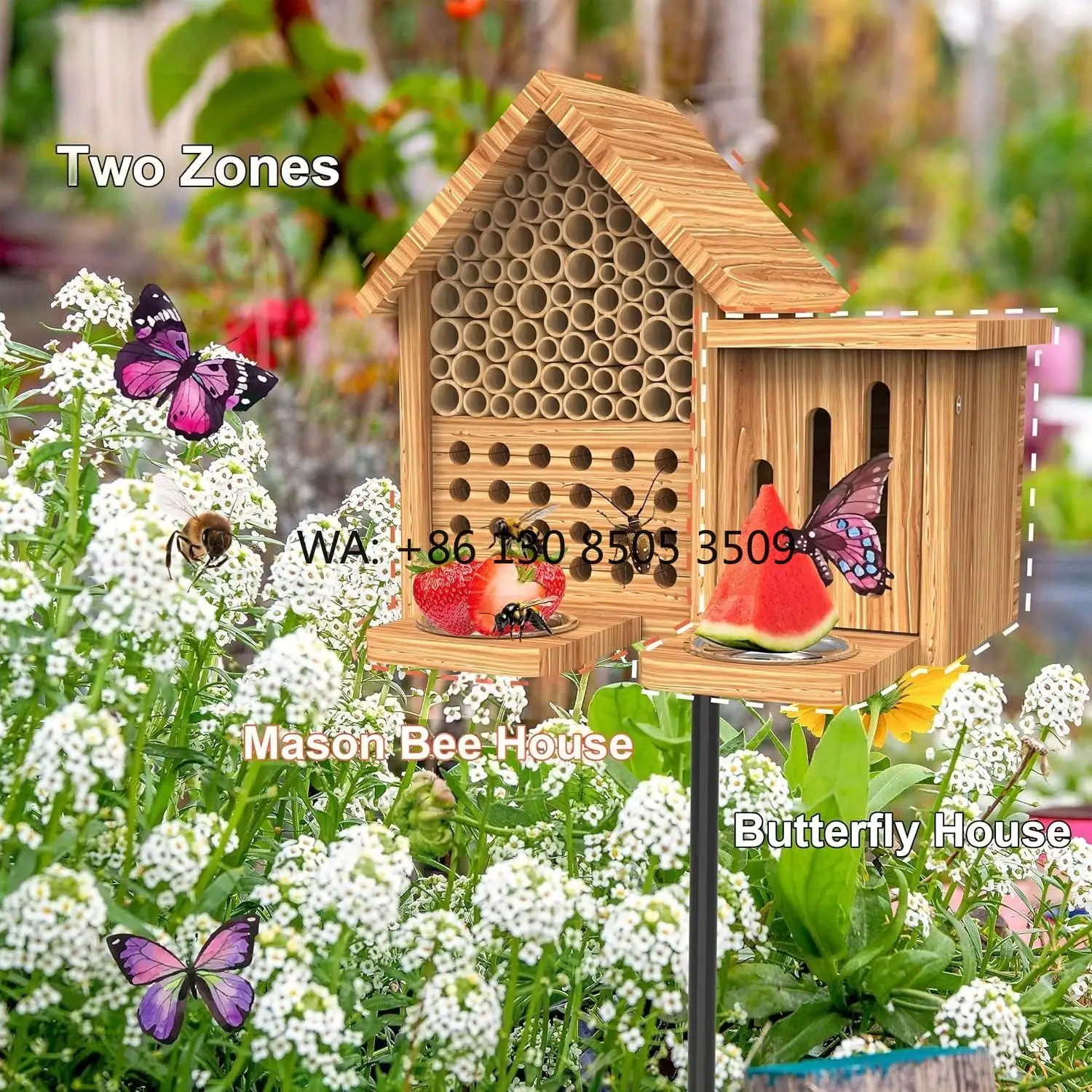 โรงแรมแมลงกันน้ำ ทำจากไม้ธรรมช - Insect Hotel Wood บทวิจารณ์และราคา